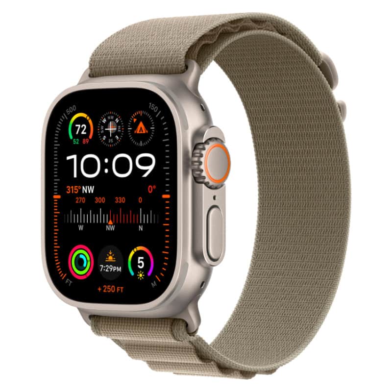 Watch Ultra 2023 GPS + Cellular, 49 мм корпус из титана, ремешок Alpine оливкового цвета